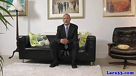 Classy European Milf in Uniform and Gloves