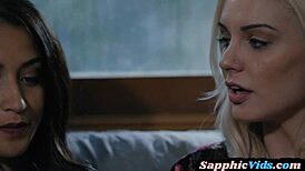 Lifecoach lesbian toys ass, licks pussy, assfucks big tits babe