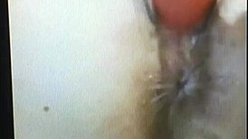 Intense masturbation with dildo leading to powerful orgasm using various toys