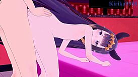 mori calliope and ninomae inanis intense sex - hololive vtuber hentai