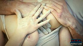 Hey, Stella Cox with big natural boobs gives erotic suck and bang