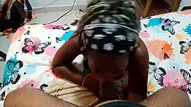 i told my stepsister to take off her clothes, squeeze that pussy, and bounce that big ass