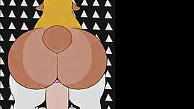 Noelle Holiday gets banged hard in anime hentai style