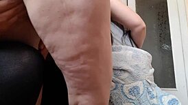 Neighbor wanted anal sex and cum in kitchen