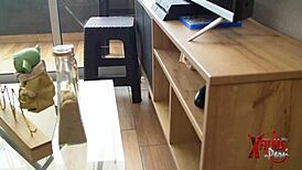 Young Submissive Latina Delivery Girl Dominated By Muscular Peruvian