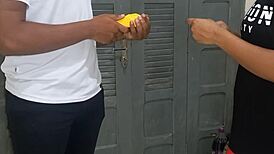 Delivery guy fucked my ass to pay for the snack 😏