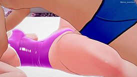 Adult Gwen Plays With Big Cock In Swimsuit