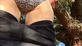 Is This Naughty Slut Squirting Outside In Her Panties?