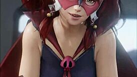 kidkudi dancing with clothes ripped in hentai striptease