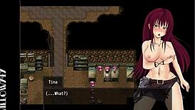 Hrpg adventure with Tina the swordswoman exploring the scarlet prison in episode 001