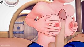 Adult Gwen Plays With Big Cock In Swimsuit