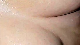 Sex in the bathroom with stepmother squirting and creampie!