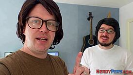 Yorkshire Geek Gets Head From Tattooed Brit