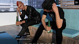 Rock star gameplay part 2 with bathroom titty fucking