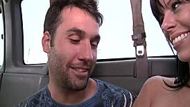 Impressive hunk gets lured into a wild blowjob