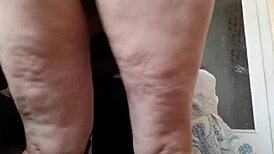 Neighbor wanted anal sex and cum in kitchen