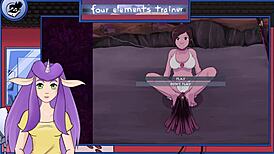 big ass brunette in avatar hentai part 32, sexy tits and ass fucking in the game