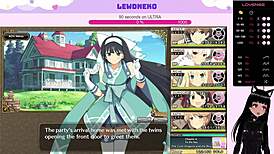 Vtuber Lewdneko Plays Evenicle Part 24 With Huge Tits And Cute Twins In Hentai Dating Game