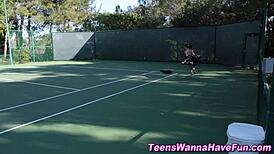 teen lesbians indulge in oral pleasure