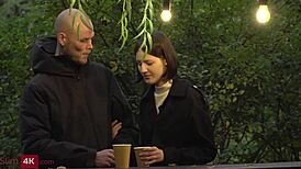 margo von teese - skinny teen fucks her bf after a walk!