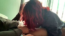 Latina teen devours my huge cock while I secretly record her