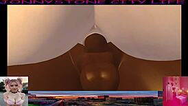 jonnystone meets the fun pink woman for a custom interracial encounter.