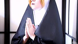 Horny busty nun Bella wants to be fucked hard.