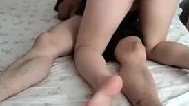 Dancer sister screams 'fuck me bareback with your big cock' at home!