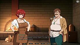 tomboy gets doggystyle creampie outdoor in hentai game