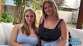 Энджел Янгс и Энжи Фейт делят огромный член в грудастой тройке