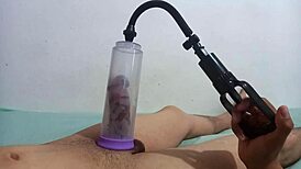 Sucking Cock With Pump For Orgasm!