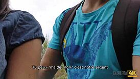 I fucked the skinny teen in public.