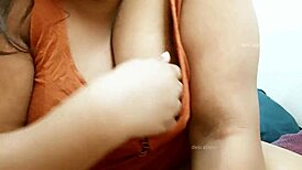 tamil sexy aunty shows off big boobs, wanna see? 😘