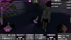 Sereka-san exposes herself discreetly in naked coat outdoors.
