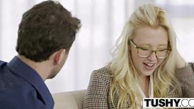 Tushy First Anal For Blonde Babe Samantha Rone