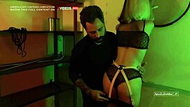 Teaser girl in lingerie gets tied up for sex with Azukat and Mario