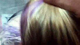 blonde deepthroats friend's big cock