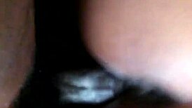 black chick with fat ass pussy gets creampie on dick