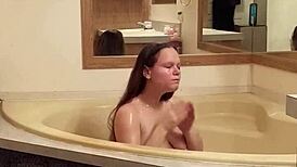 Bathtime relaxation with Shadebunny enjoying a soothing soak in the tub.