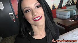 Katrina Jade's pierced tits tease monster cock