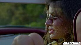 Vixen Beautiful Stefany Has Intense Affair On Road Trip With Spooning And Creampie