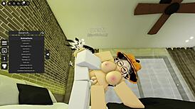 cute robloxian witch feels stranger's banging passion