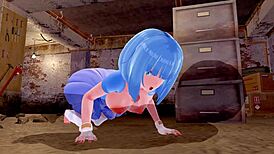 In 3d hentai world, short-haired indian babe with huge ass and big tits gets creampie