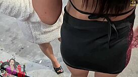 Public Thrill with Strangers While My Cuck Watches Nearby