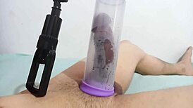 Sucking Cock With Pump For Orgasm!
