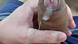 This cute Brazilian twink shows off his massive penis in solo fun