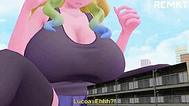 mmd giantess shoutas in reduction cartoon?