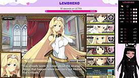 Vtuber Lewdneko Evenicle Bölüm 24'ü Büyük Memeler ve Şirin İkizlerle Hentai Flört Oyunu'nda Oynuyor