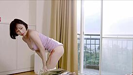 Sex with 19-year-old asian girl backstage after beach