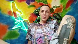 Roman Gisych, sexy gay twink, explores bisexual desires